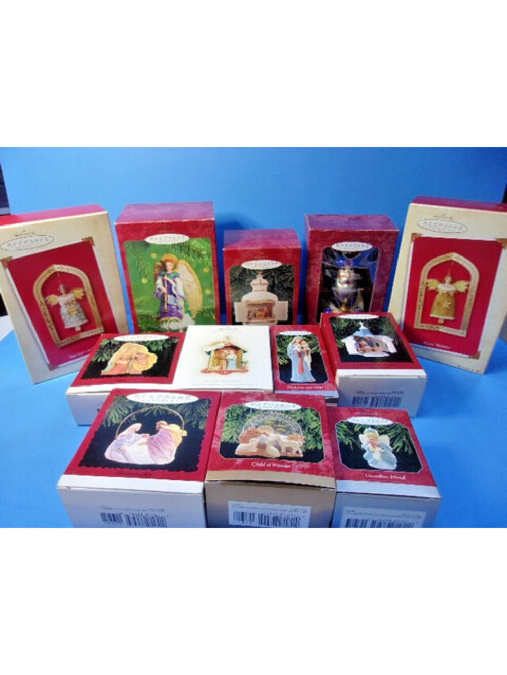 Lot of 12 Hallmark Keepsake Vintage Christmas Ornaments Religious Angels in Box